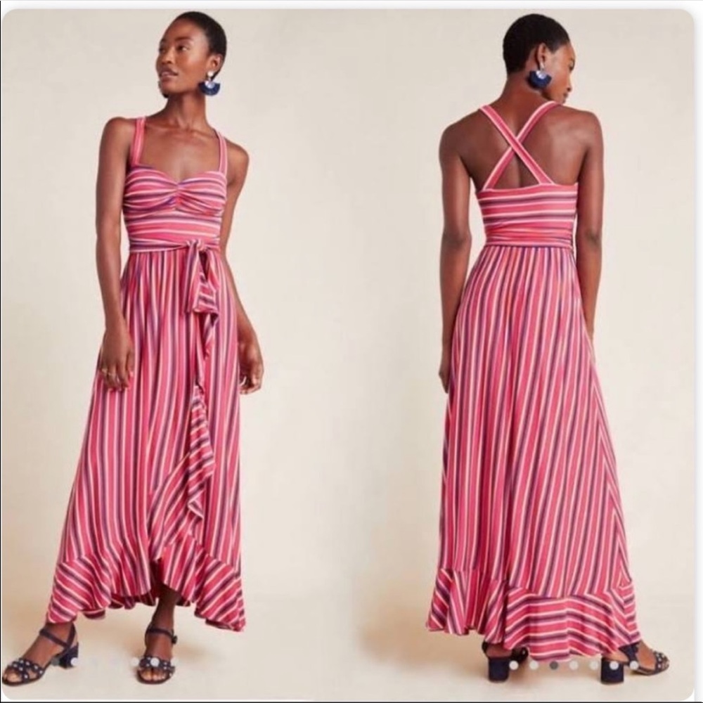 Anthropology Gabriela Ruffled Maxi Dress by Maeve